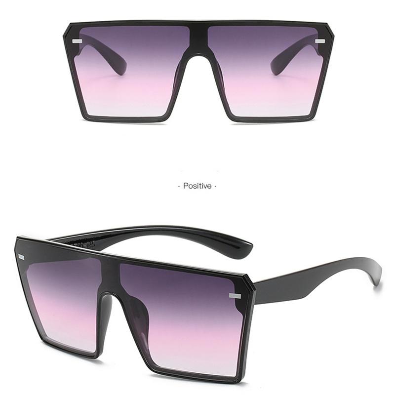 Mode übergroße quadratische Sonnenbrille Frauen Retro Flat Top Gradient Brille Männer Brillen Sonnenbrille Frauen