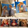 FAFullmetal Alchemist Brotherhood Pillow Case Anti-dustmite Invisible Zipper Sofa Bed