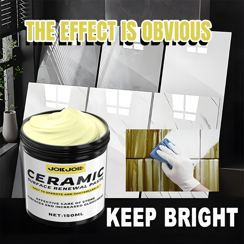 JOKJOK Professional-Grade Stone Polishing Wax - Quick Renewal & Shine, Multi-Surface Nano Formula for Marble, Ceramic, Porcelain