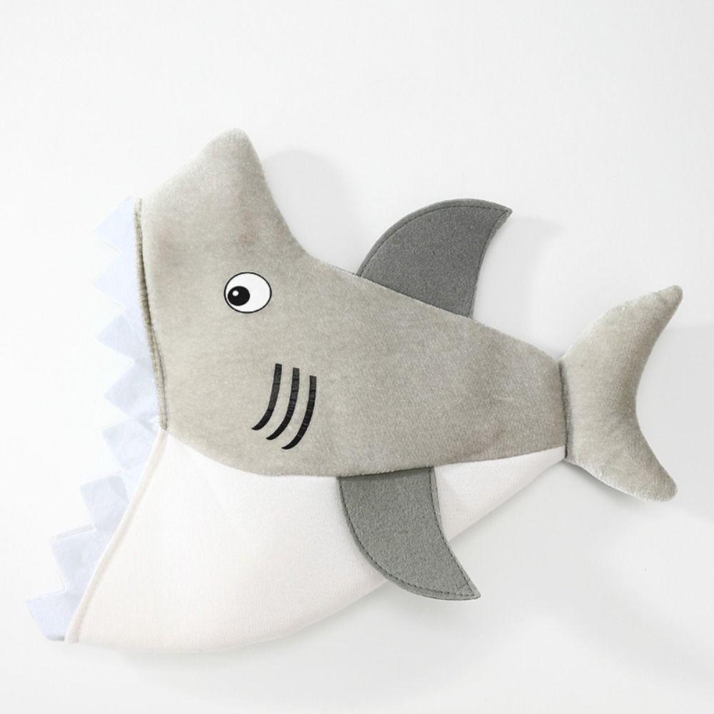 Creative Shark Head Cover Cartoon Plush Animal Cap Party Supplies Shark Party Hat Photo Props