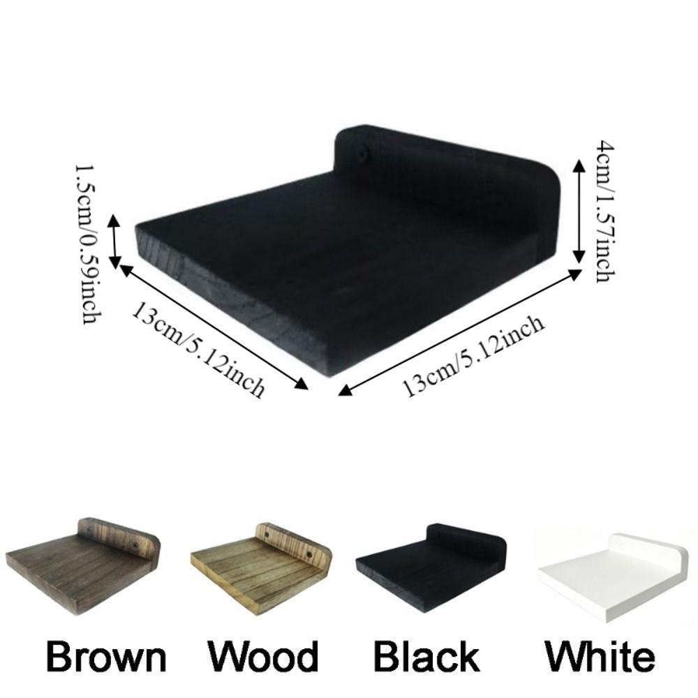 4PCS Wood Small Floating Shelves Simple Rustic Wall Storage Rack Plant Display Rack Decorative Wall Mounted Shelves for Kitchen