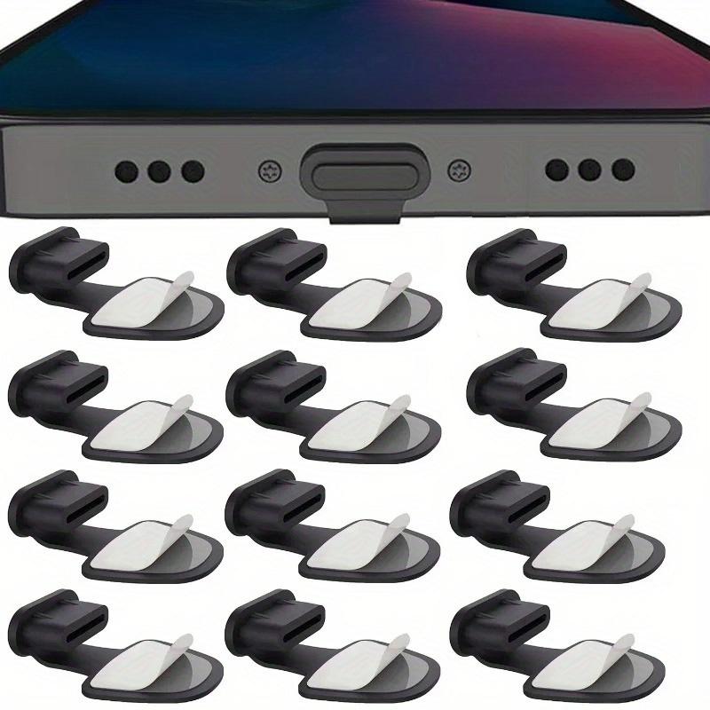 6pcs Charging Port Anti Dust Plug Silicone Dustplugs Cover Anti-Lost Cap For iPhone Samsung Xiaomi USB Type-C/Ios Port Protector