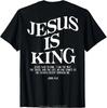 Men's Clothing Christian Jesus Is King Design Crown Oversized T-shirt Casual Couple Cotton Tshirt Tees Fitness T Shirt