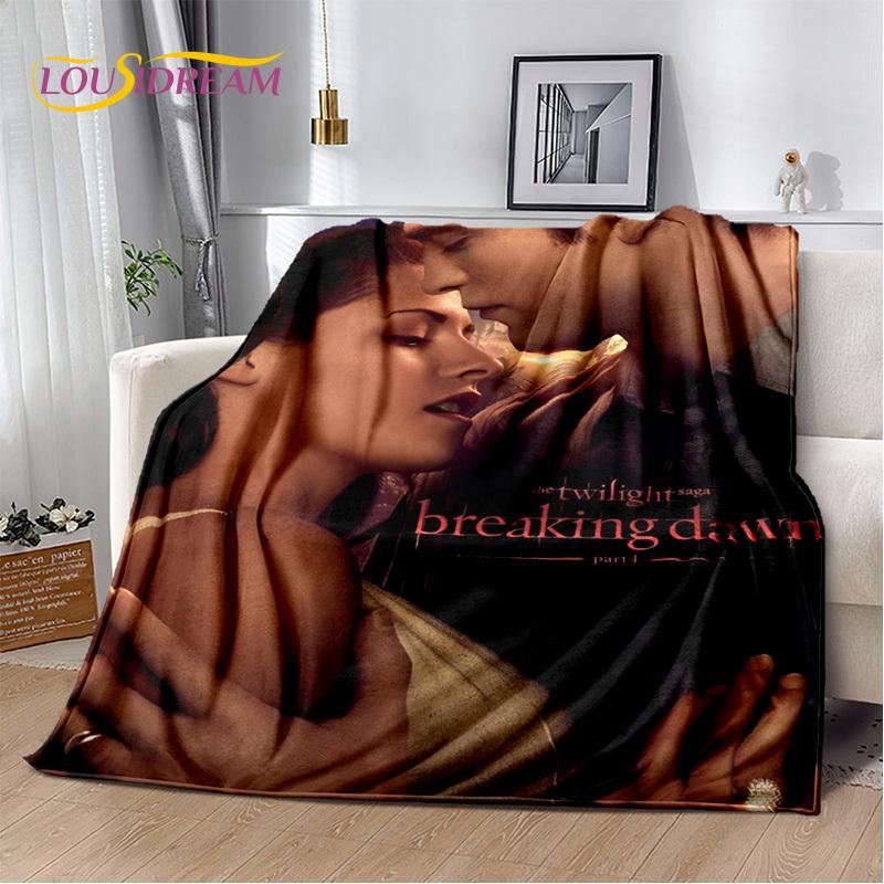 Twilight Saga Serie Edward Bella Film Zachte Deken, Zachte Plaid voor Huis Slaapkamer Bed Bank Picknick Reizen Deksel Kindercadeau