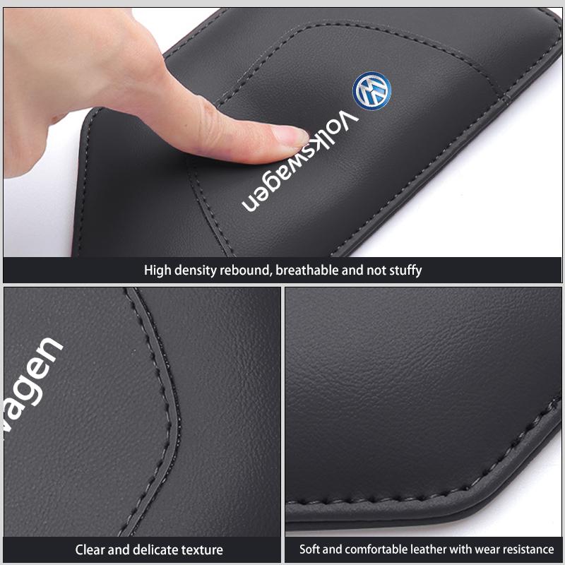 Car Leather Knee Pad Leg Pad Hand Inside Armrest Leg Pad For Volkswagen VW Passat Golf 4 5 6 Tiguan Polo Scirocco Jetta CC