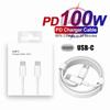 USB C PD 100W C tipo greito įkrovimo laidas, skirtas iPhone 15 16 Pro Max 15 16 Plus Samsung Huawei Honor C į C greito įkroviklio duomenų kabelis