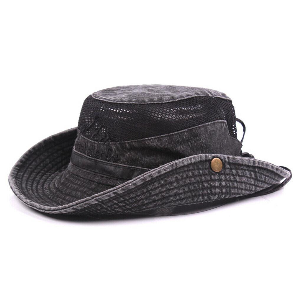 Waterproof Bucket Hat Summer Men Women Hat Outdoor UV Protection Wide Brim Panama Safari Hunting Hiking Fishing Sun Hat
