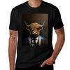 Scottish Highland Cattle Drink Whiskey TShirt Streetwear Print Tee Shirt