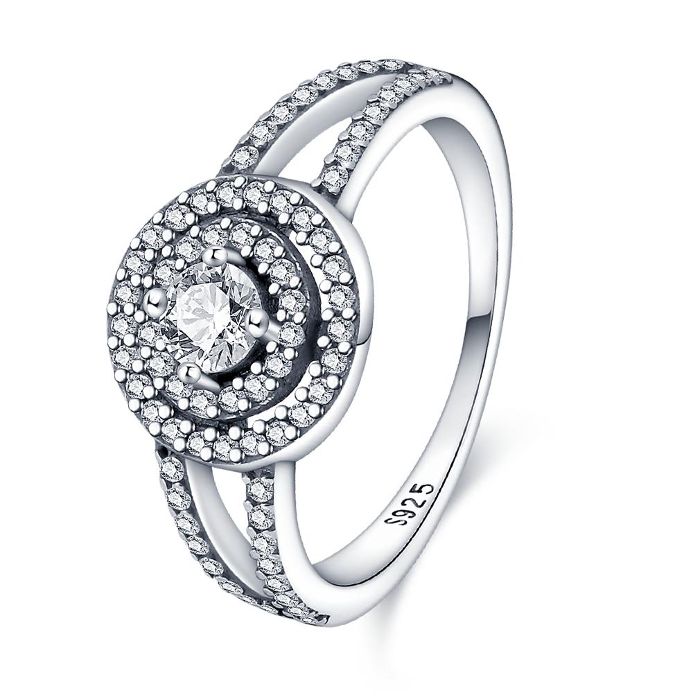 Krone Prinzessin Tiara Ringe Funkelnde Liebe Herz original S925 Ringe für Frauen Engagement Schmuck Jahrestag Großhandel