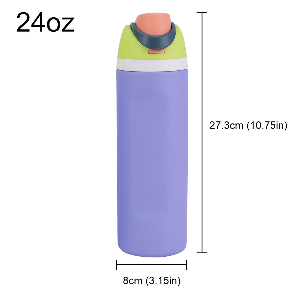 32/24/19oz Portable Water Cup with Straw & Handle Sports Water Bottle 304 Stainless Steel Travel Vacuum Flask Thermal Cup