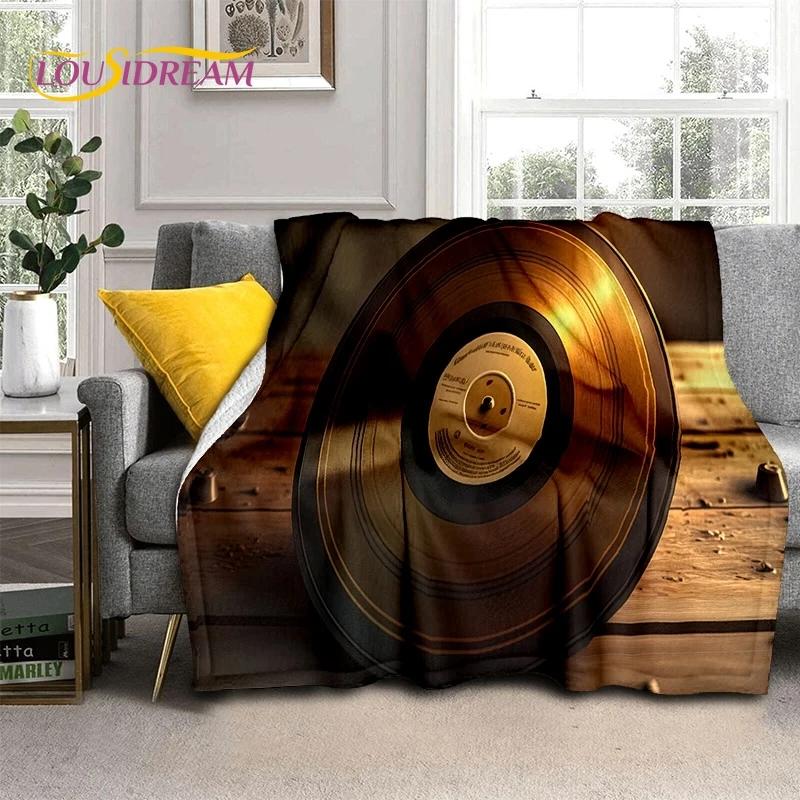 Vinyl Record Music DJ Screen Tape Soft Flannel Blanket for Bed Bedroom Sofa Picnic,Throw Blanket for Cover Outdoors Leisure Gift