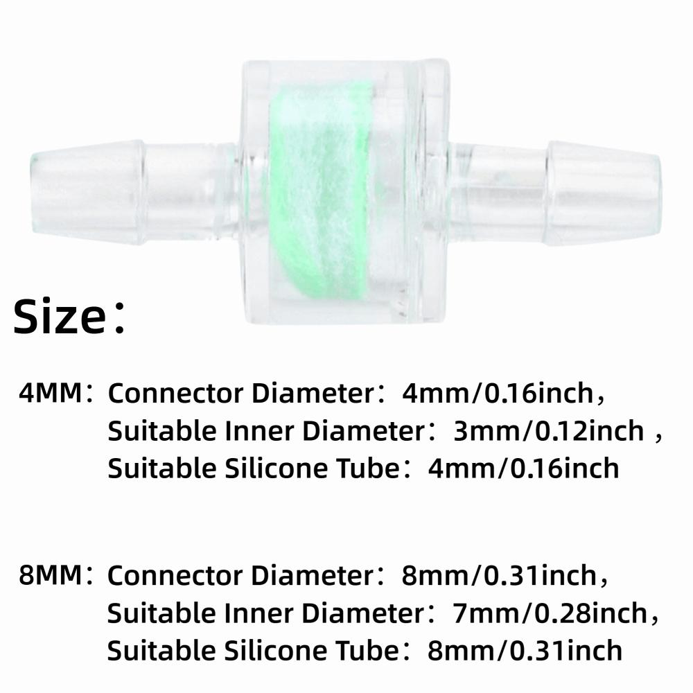 10PCS Set PP Plastic Aquarium Water Pump Hose Filter Green Silicone Tube Fish Tank Filter 4MM Cleaning Filter Aquarium Filter