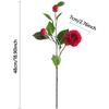 Creative Multicolor Camellia Artificial Flower Green Leavees Photo Props Simulation Flower Silk Petal Floral Arrangement Party