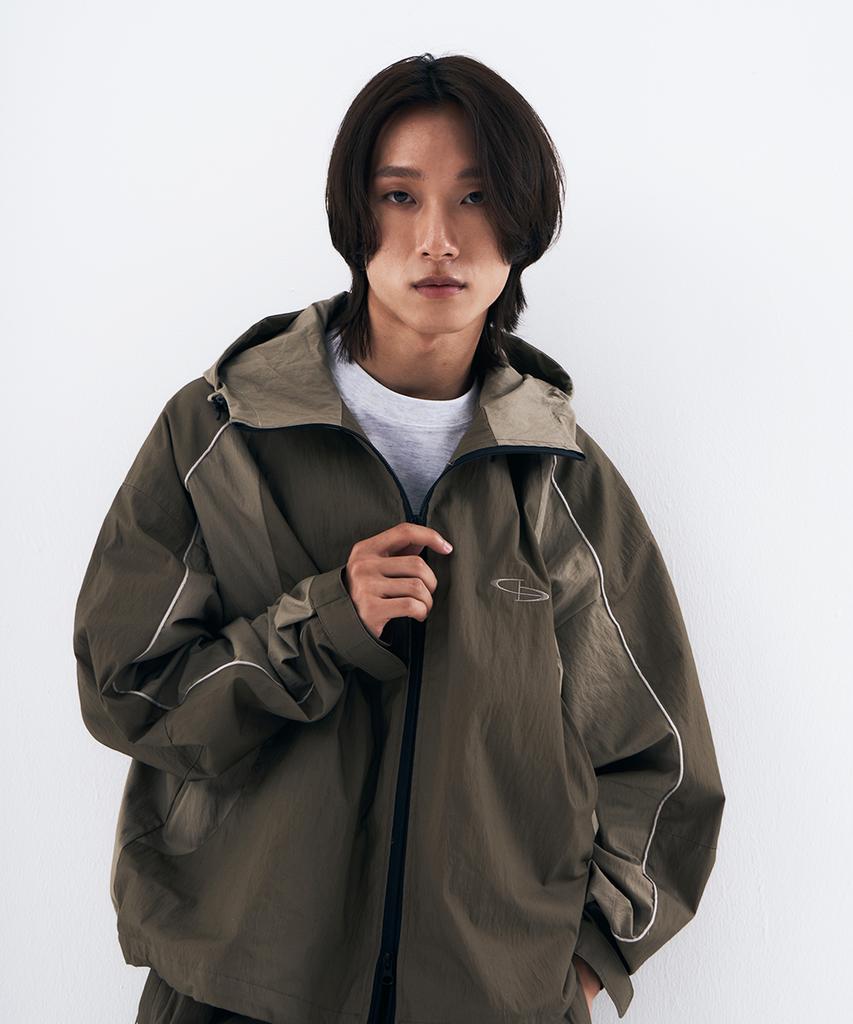 Bonatspalette Bp Color Block String Hooded Windbreaker Jacket_3 Colors