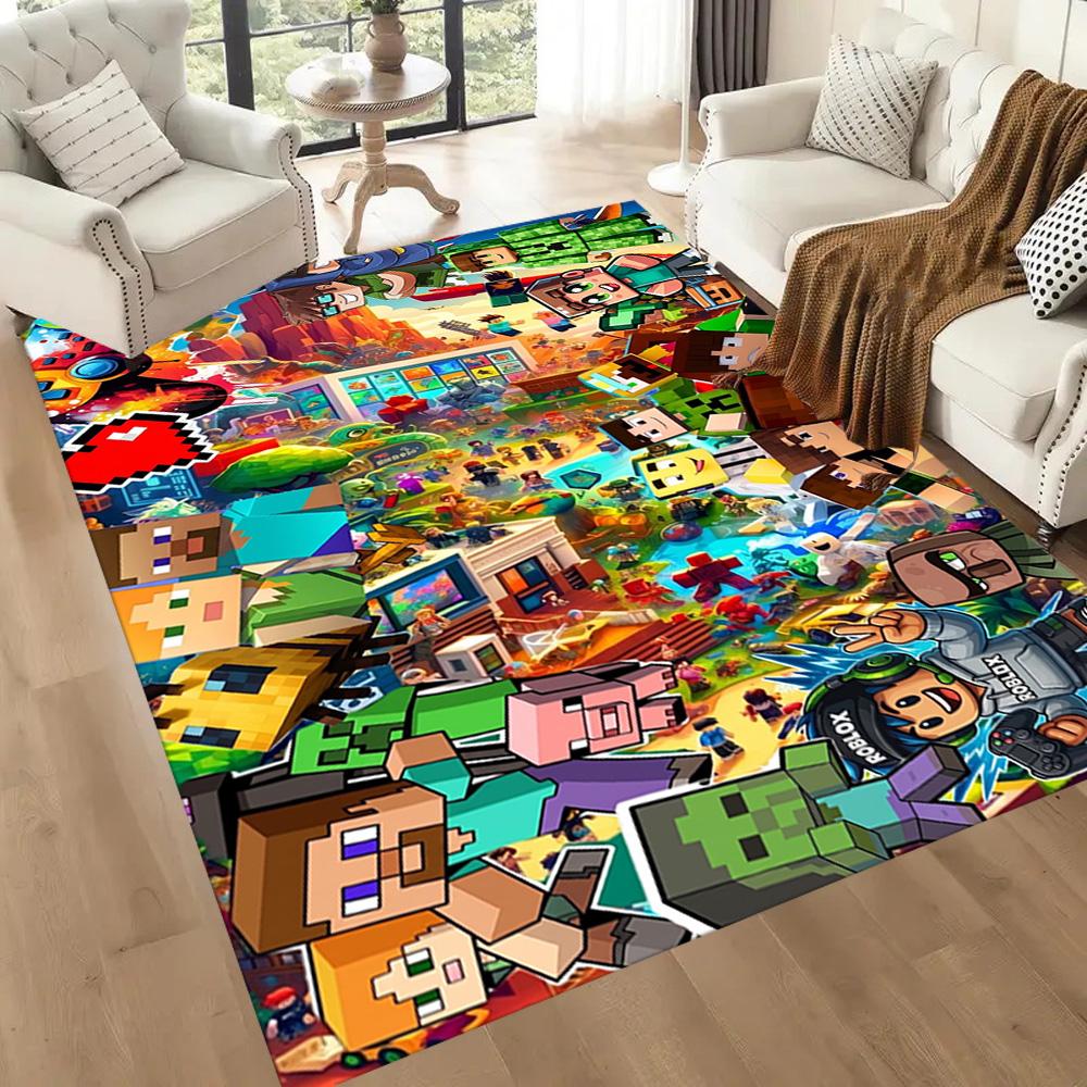 Minecraft 68 Area Rug Suitable for Outdoor Playrooms Study Room Foyer Antislip Carpet Decorate Offices Luxury Gift for Birthday, Christmas, Wedding