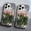 Pink Rose Phone Case For IPhone 16 Pro Max 15 14 13 12 11 XS X XR 7 8 Plus Protective Cover 16 15 14 Plus 13 12 11 Case Funda