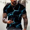 Summer Men's T-Shirt Casual Lightning Cool 3D Digital Printed T Shirts for Men Short Sleeve Tee Oversized Men Clothing Tops