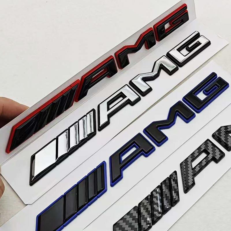 3D ABS Car Letters Logo AMG Fender Side Emblem Badge Rear Tail Trunk Sticker Styling For Mercedes Benz AMG Auto Accessories