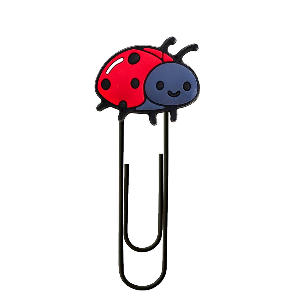 Clips de hârtie cu personaj de desene animate pentru animale mici, Spinner pentru semne de carte din hârtie PVC - Decorațiune drăguță pentru birou DIY