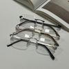 Women's Rimless Geek Chic Grunge Square Glasses Frame