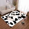 Cute Cartoon Panda Pattern Carpet for Living Room, Black and White Rug Suitable for Use As an Anti-slip for Living Room Bedroom Sofas