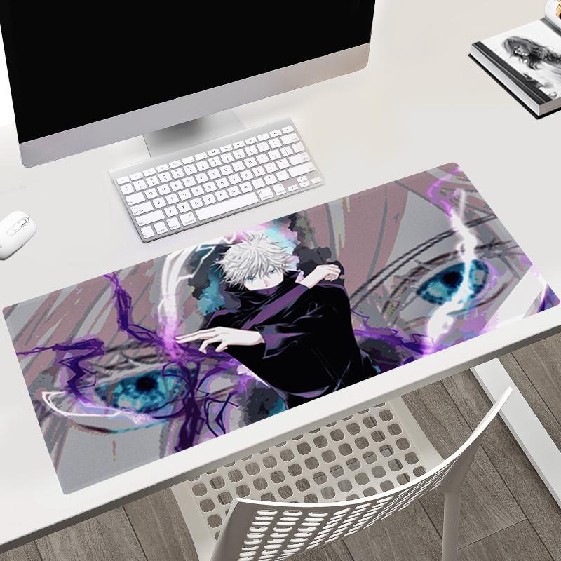Jujutsu Kaisen Desk Pad 40x90x0.3CM with Gojo, Yuji, & Megumi Characters.