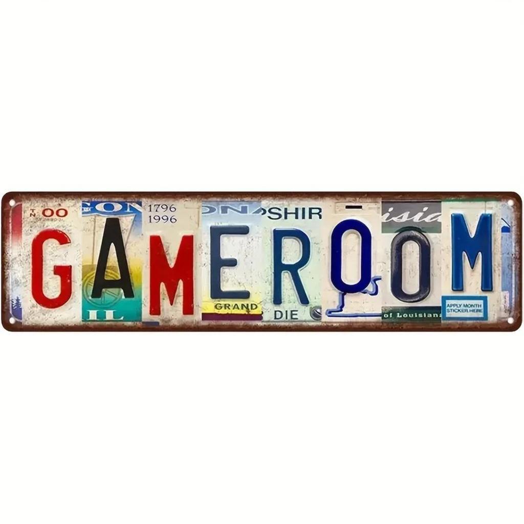 Vintage Metal Sign BATHROOM EXIT 420 GARAGE Metal Sign for Kitchen Home Man Cave Garden Henhouse Bar Cafe Club Wall Decor