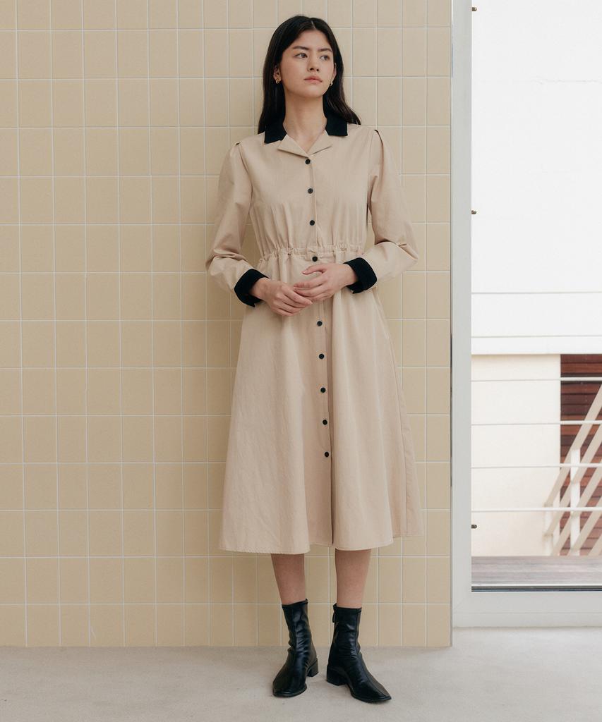 Yeoppe Tweed Collar Onepiece_Beige