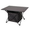 WTEMPO Comodo Tavolo Pieghevole in Lega di Alluminio Nero Portatile Pieghevole da Campeggio Self Driving Tavolo Bancarella Barbecue con Borsa Portaoggetti