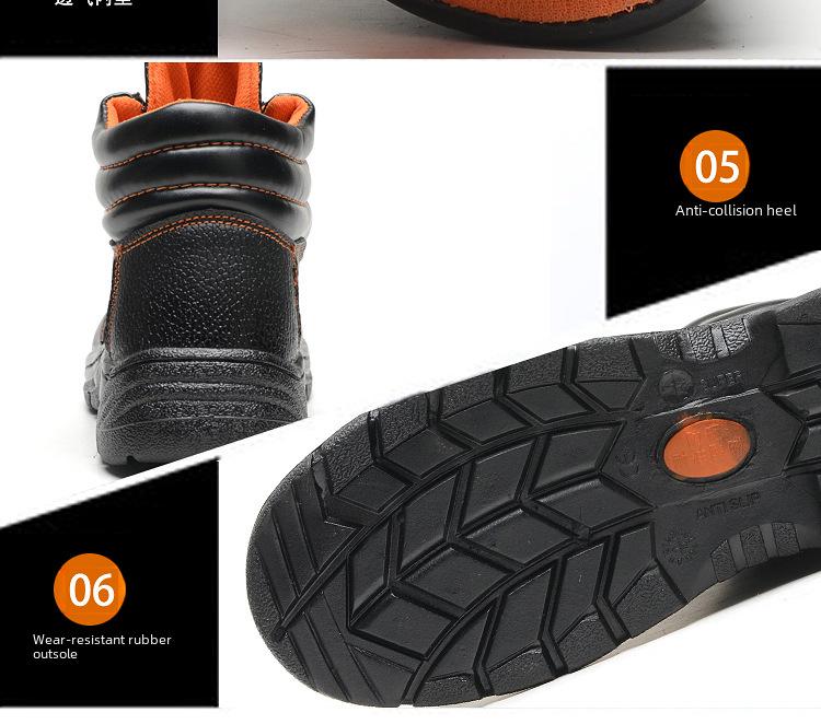 Steel Toe Cap Black Work Boots: Anti-Smash & Puncture-Resistant Safety Shoes