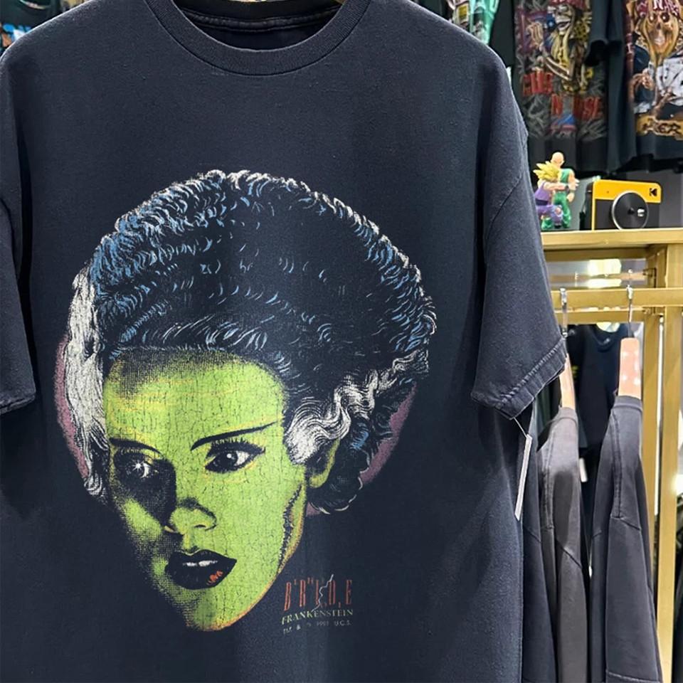 The Bride Of Frankenstein Movie Classic Style T Shirt Full Size S-5XL