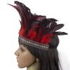 Feather Crown Headbands With Strap Decorative Headdress Indian Crown Hair Band Halloween Cosplay Headwear
