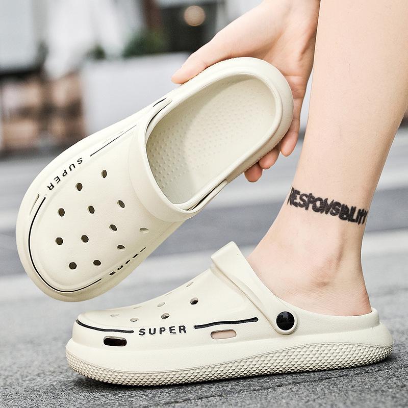 Men's Summer Slip-Resistant Closed-Toe Garden Sandals with Soft Sole