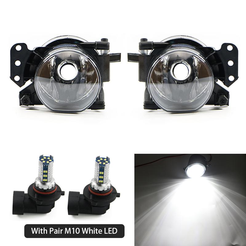 Fog Lamp Assembly With Bulbs For BMW 3 5 6 Series E60 E61 E90 E91 323i 325i 525i Front Bumper Anti Fog Light 63176910791