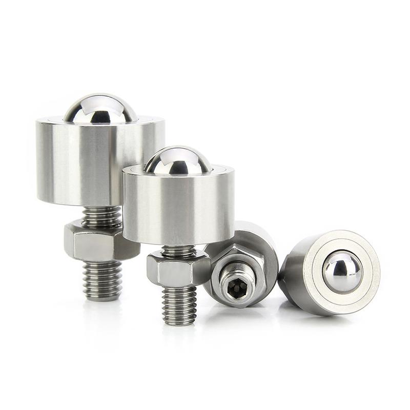 M6/M8/M10 Bolt Ball Rollers Presision Ball Stainless Steel Transfer Unit Wheel Roller Plungers Ball With Lock-Nut
