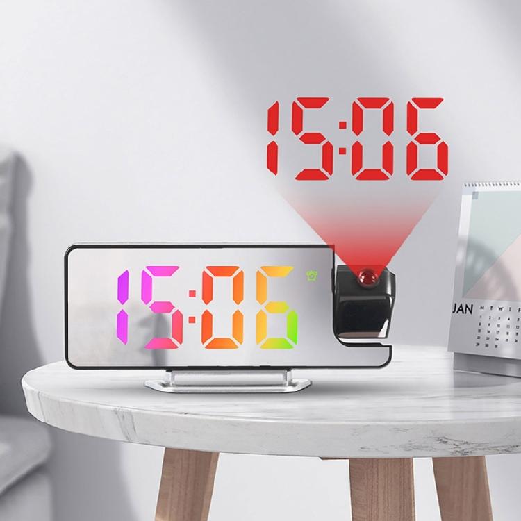 Unique LED Alarm Clock with Wall Projection, Snoozes Function, USB Charging