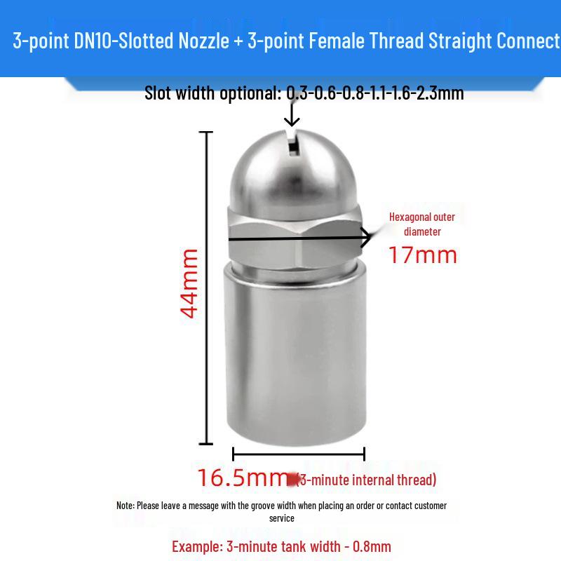 High-Pressure Stainless Steel Anti-Clogging Fan-Shaped Blow-Off Nozzle