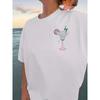 Women'S Short-Sleeve Printed T-Shirt with a Round Neck