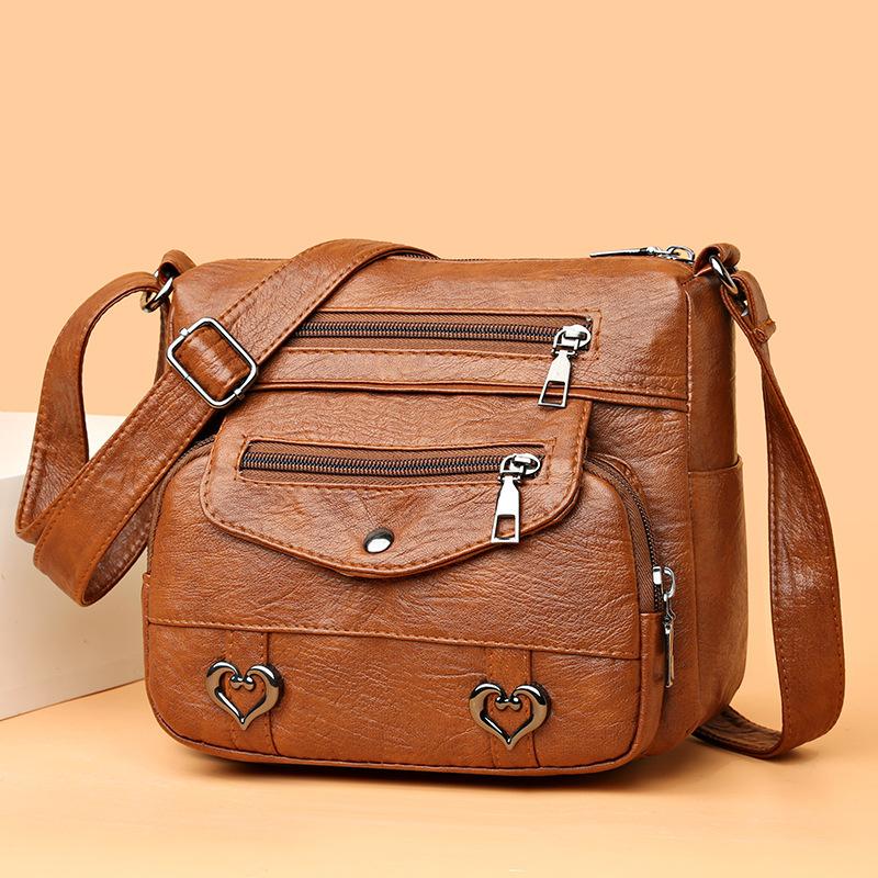 Yogodlns Vintage Hohe Qualität PU Leder Schulter Umhängetasche Damen Große Kapazität Messenger Tasche Luxus Design Reise Mama der Handtaschen