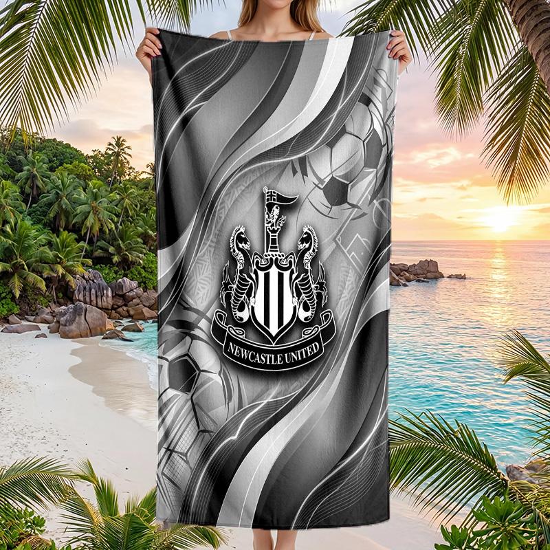 Newcastle United Football Beach Towel Soft Microfiber Summer Towel Quick Dry Absorbent Towel for Beach Swimming Pool Travel