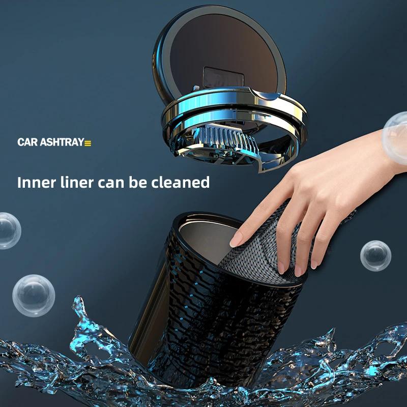 For Jeep Car Mounted Cup Holder Ashtray Luminous Cigarette Ash Box For Jeep Grand Cherokee Wrangler JK Gladiator Compass Rene