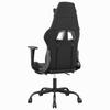 Vidaxl Gaming Armchair with Footrest, Black-Gray, Faux Leather