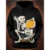 Autumn 3D Halloween Pumpkin Printed Hoodies Fashionable Casual Sports Long Sleeved Men's Hooded Sweatshirts