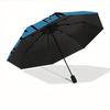1pc Ocean Waves Automatic Open/close Folding Compact Umbrella, 8-Rib Sturdy Canopy, Lightweight Portable, Everyday Use, Gift,080