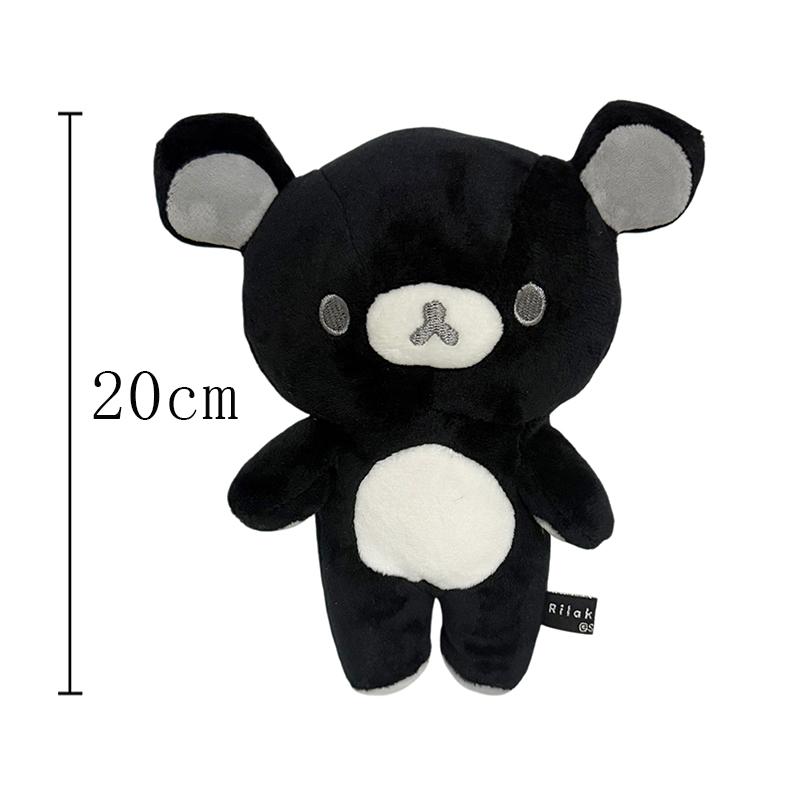 Black/White Rilakkuma Series Cartoon Plush Pillow Doll Teddy Bear Toy Kawaii Room Decor Cute Couple Bear Plushies Doll Xmas Gift
