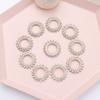 Apparel Sewing Crystal Flower-shaped Pearl Button Headwear Clip Rhinestone Buttons Pearl Hairpins