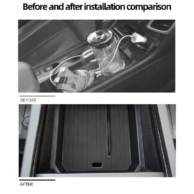 For Tesla Model 3 Y Juniper Highland 2025 2026 Launch Console & Armrest Upper and Lower Storage Box Watercup Holder Camera Cover