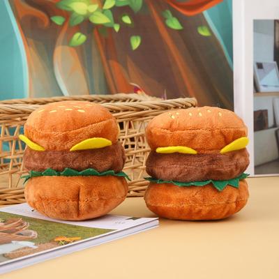 Lemmikloomakoerte närimismänguasi väikestele keskmistele koertele Palus mänguasi Hamburger Kassile Pehme hammaste lõikamise mänguasi Agressiivne närimismäng Hammustusmänguasi kutsika kingitus