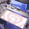 Game Mat Hello Kitty Leather Mouse Pad Oversized Cute Cartoon Girl Desk Pad Office Computer Keyboard Desktop Protective Desk Mat