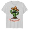 Cactus Feliz Navidad Christmas Holidays Mens T-Shirt Festive Sombrero Tee